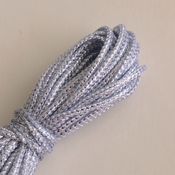 5/$10   9 YARDS 2MM Paracord Parachute Cord  WHITE SILVER - Picture 2 of 4